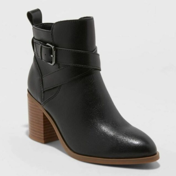 A New Day Shoes - Women's Lottie Heeled Buckle Ankle Bootie - 7